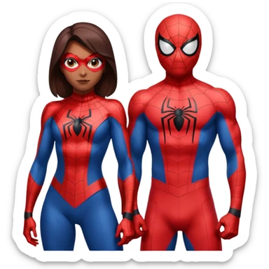 spider man and spider women sticker