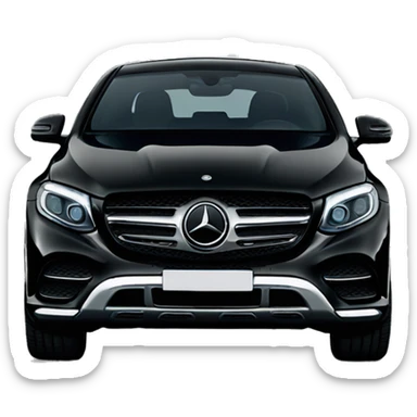black Mercedes GLC coupe sticker
