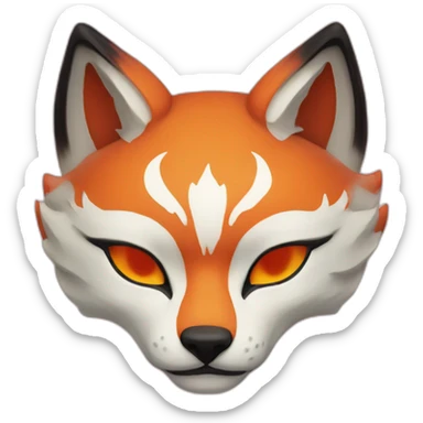 kitsune mask sticker