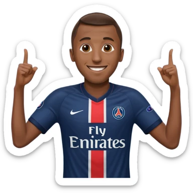 Matuidi celebrating a goal in PSG jersey sticker