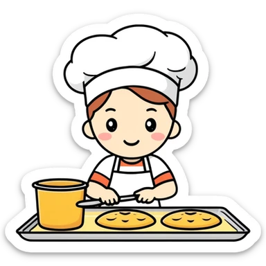 Me in a baking sticker