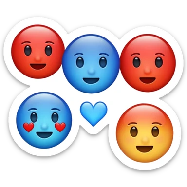 Love and hate emoji sticker