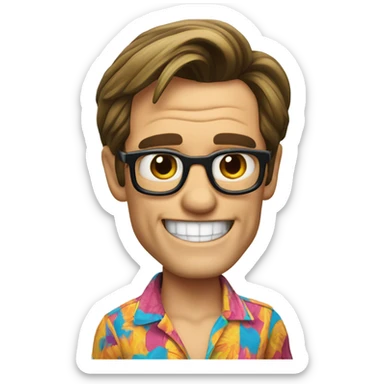 jim carrey face at the beach shirt sticker