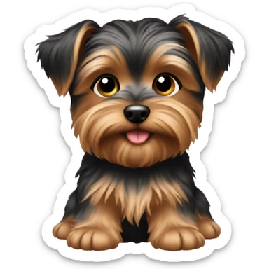 Yorky puppy sticker