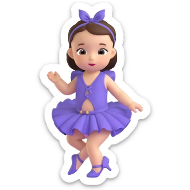 white baby girl dancer sticker