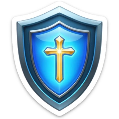 shield with a luminous aura sticker