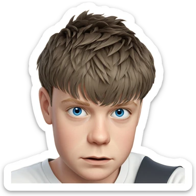 male portrait with blue eyes sticker