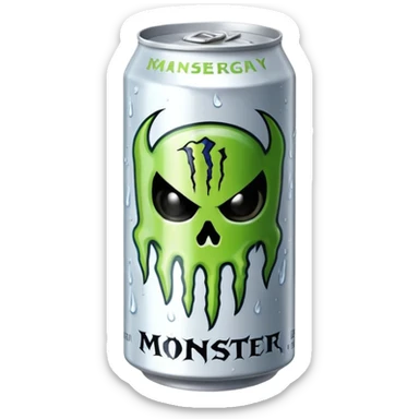 White monster energy drink  sticker