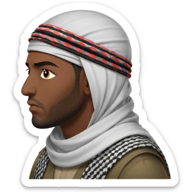 angry Iraqi, in profile sticker