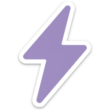 A dull purple Thunderbolt sticker