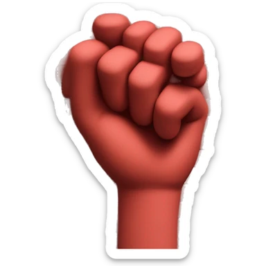 a brick of red modeling clay with a hand modeling it sticker