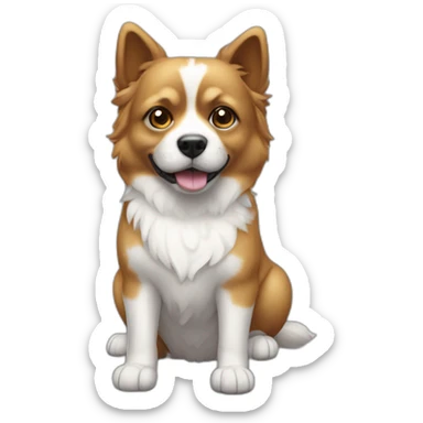 A pekinees dog whit controller sticker