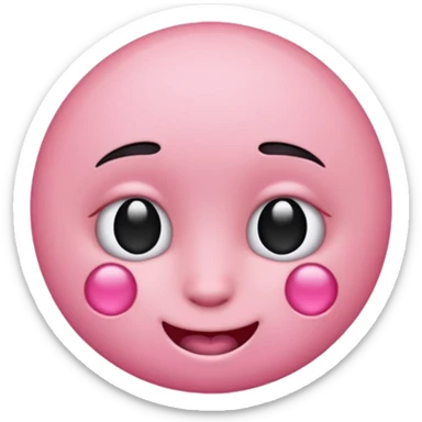 Pink emoji with piercings sticker