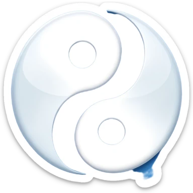 blue ying yang sticker