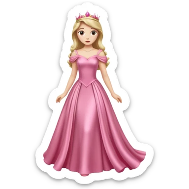 Full-length princess in a pink dress sticker