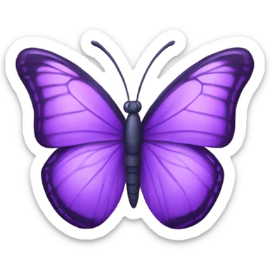 Purple butterfly sticker