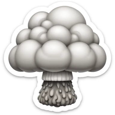 An emoji that depicts the cloud of a nuclear explosion sticker