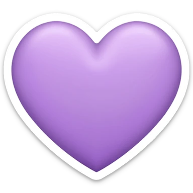 light purple heart. sticker