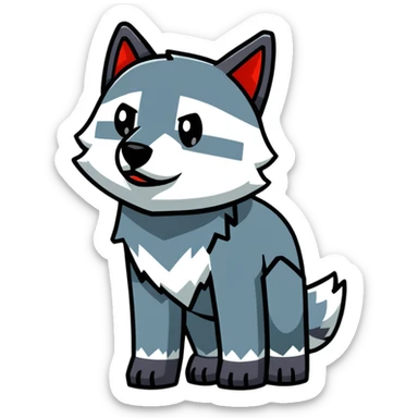 Minecraft wolf sticker