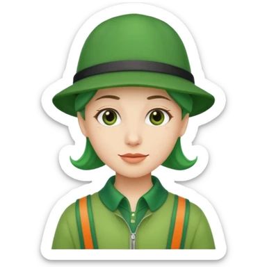 Character with Green Hats sticker