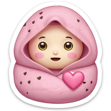 pink hearts burrito valentine hearteyes face cute kawaii niche  sticker