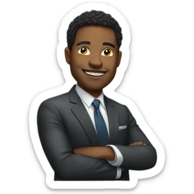 black entrepreneur confident sticker