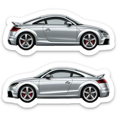 Audi TT silver side view sticker