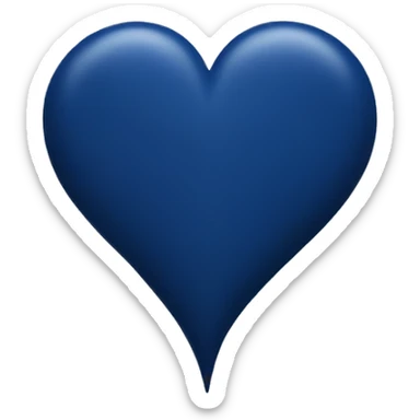heart dark blue sticker