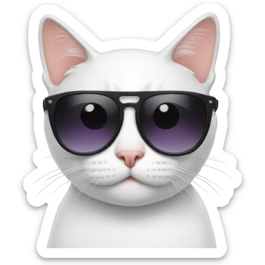 Cat with sunglasses sticker