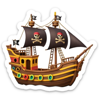 A simple little pirate ship ride sticker