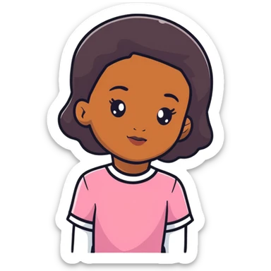 African American girl  sticker