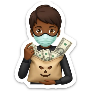 bank robber  sticker