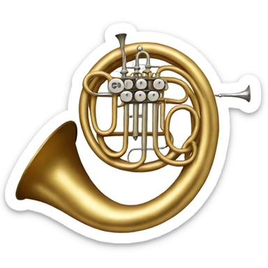 French horn sticker