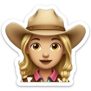 Cow girl sticker