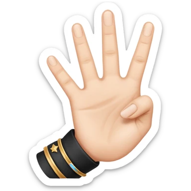Three-finger salute sticker