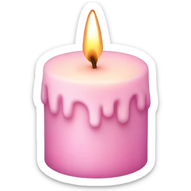 pastel pink christmas candle  sticker