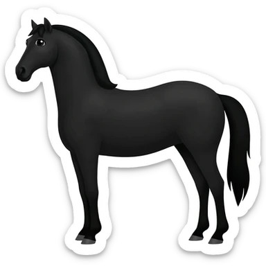 Black horse sticker
