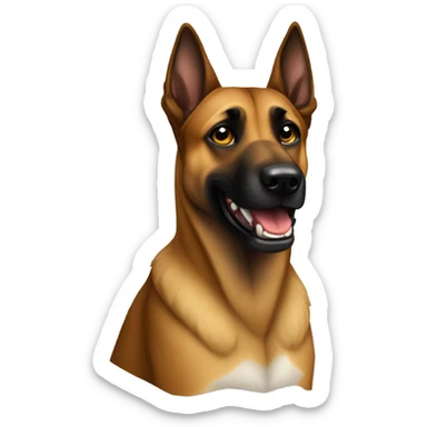 malinois dog aboie danger sticker
