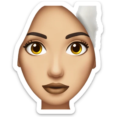 Megan fox emoji dark brown eyes sticker