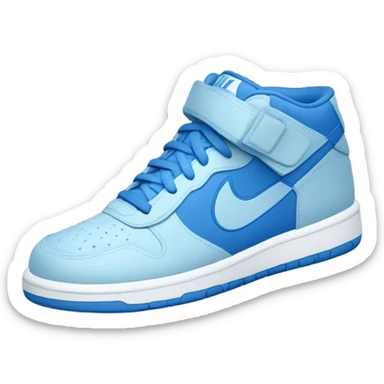Blue Nike shoe sticker