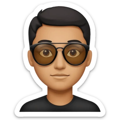 Wearing black sunglasses sticker