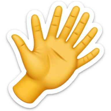 Crea un emoji que sea este ✋️ pero de cabeza, osea invertido sticker