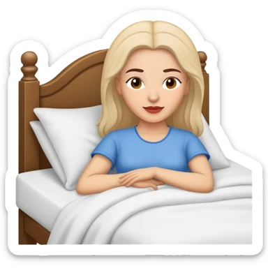 Albanian woman chilling in bed sticker