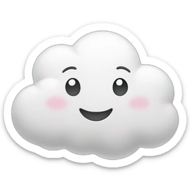 Happy cloud sticker