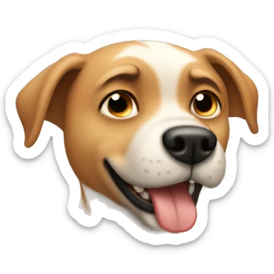 Dog being jealous sticker