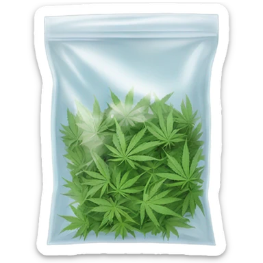 weed in a bag sticker