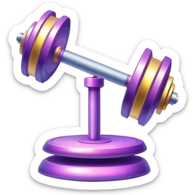 Mystical gym equipment with enchanted dumbbells, magical weight plates, and ethereal one-hour timer surrounded by energy aura and sparkles sticker