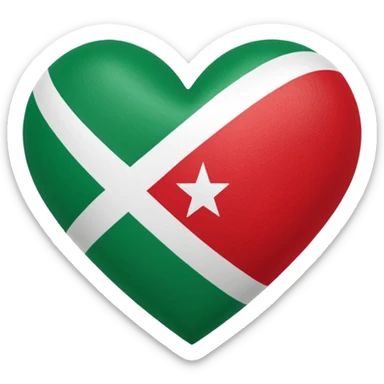 Somaliland flag emoji, heart-shaped sticker