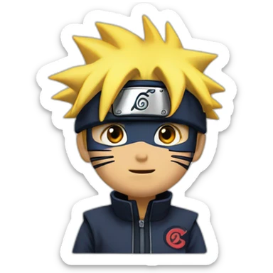 Cœur noir avec naruto dedans sticker