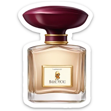 Burgundy perfume  sticker